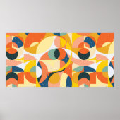 Geometrie-minimalistisches Kunstmuster mit einfach Poster (Vorne)