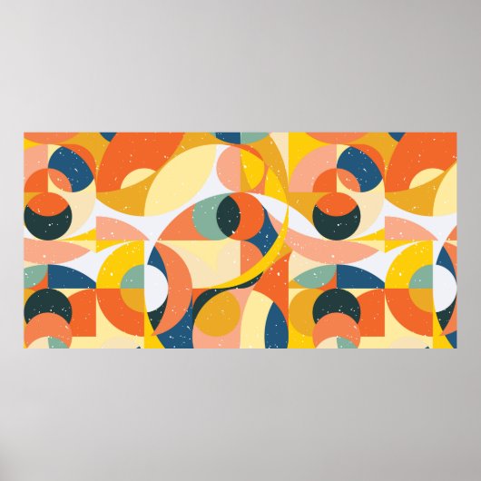 Geometrie-minimalistisches Kunstmuster mit einfach Poster (Vorne)