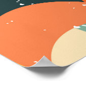 Geometrie-minimalistisches Kunstmuster mit einfach Poster (Ecke)