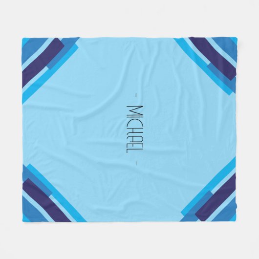 Geometrie mit monogramm Fleece Blanket (Vorderseite (Horizontal))
