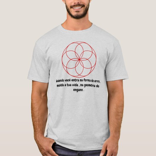 Geometrie mit Phrase T-Shirt (Vorderseite)