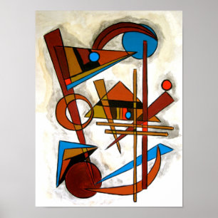 Geometrie - Moderne Bauhaus Geometrische Kunst Poster