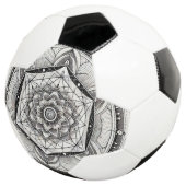 Geometrie - Monochrom: Kosmische Präzision Fußball (Dreiviertel)