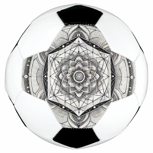 Geometrie - Monochrom: Kosmische Präzision Fußball (Vorderseite)