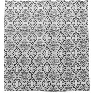 Geometrie , Muster , Schwarz und Weiß Duschvorhang