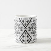 Geometrie , Muster , Schwarz und Weiß Kaffeetasse (Mittel)