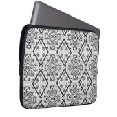 Geometrie , Muster , Schwarz und Weiß Laptopschutzhülle (Vorne Rechts)