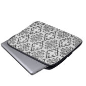 Geometrie , Muster , Schwarz und Weiß Laptopschutzhülle (Vorne Knopf)