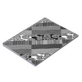 Geometrie, Muster, Schwarz und Weiß Notizblock (Linke Seite)