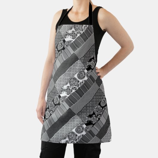 Geometrie, Muster, Schwarz und Weiß Schürze (InSitu)