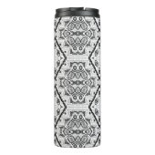 Geometrie , Muster , Schwarz und Weiß Thermosbecher (Rückseite)