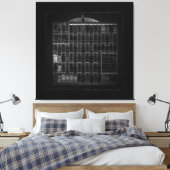 Geometrie Nr. 46 mit Rahmen Leinwanddruck (Insitu (Schlafzimmer))