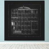Geometrie Nr. 46 mit Rahmen Leinwanddruck (Insitu (Holzboden))