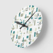 Geometrie Retro Mitteljahrhundert Moderne Runde Wanduhr (Winkel)