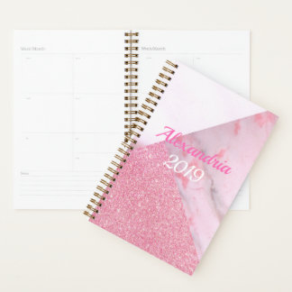 Geometrie, Rosa, Glitzer, Boss Babe Planner Planer