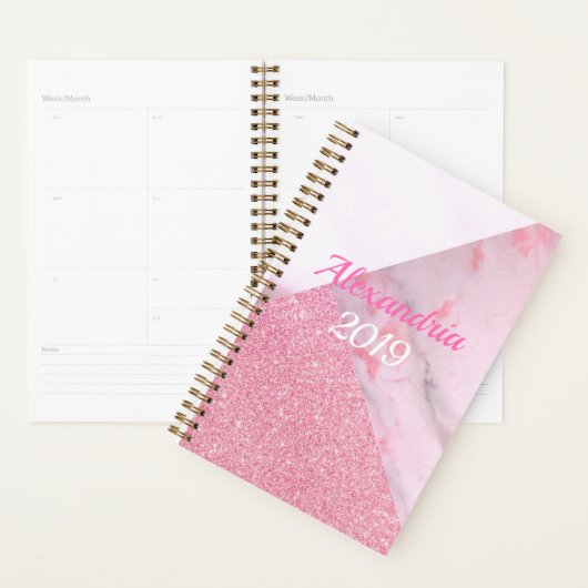 Geometrie, Rosa, Glitzer, Boss Babe Planner Planer (Anzeige)