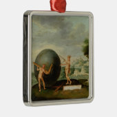 Geometrie Silbernes Ornament (Rechts)