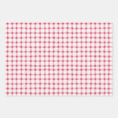 Geometrie Simple Red White Pink Gingham Christmas Geschenkpapier Set (Vorderseite)
