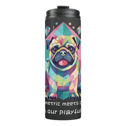 Geometrie trifft niedlich mit unserem spielerische thermosbecher (Vorderseite)