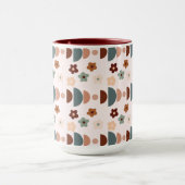 Geometrie und Blühen im Boho-Stil Tasse (Zentrum)