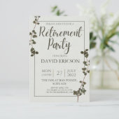 Geometrie und Blume - Party für Pensionierung und Dankeskarte (Stehend Vorderseite)