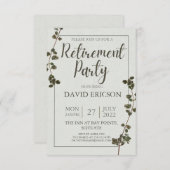 Geometrie und Blume - Party für Pensionierung und Dankeskarte (Vorne/Hinten)