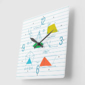 Geometrie- und Mathematik-Graphen-Quadratzenuhren Quadratische Wanduhr (Winkel)