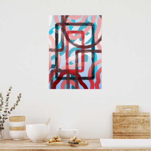 Geometrie von Störungen Poster (Küche)