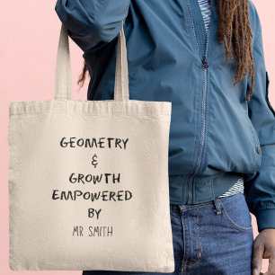 Geometrie & Wachstum Personalisierter Mathematikle Tragetasche