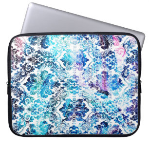 Geometrie-Wiederholmuster mit Texturgrundabellen Laptopschutzhülle