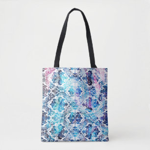 Geometrie-Wiederholungsmuster mit Texturhintergrun Tasche