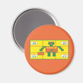 Geometrien-Magnet-Rechteck-Alter 4 Magnet (Vorderseite/Rückseite)