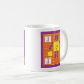 Geometrien-Tasse-Quadrat-Alter 5 Kaffeetasse (VorderseiteRechts)