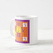Geometrien-Tasse-Quadrat-Alter 8 Kaffeetasse (Vorderseite Links)