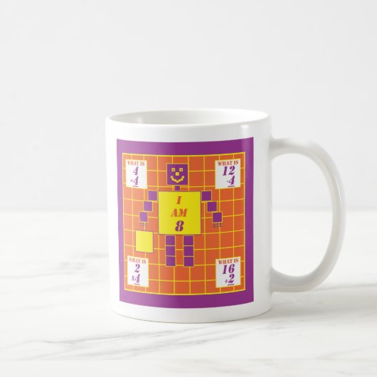 Geometrien-Tasse-Quadrat-Alter 8 Kaffeetasse (Rechts)