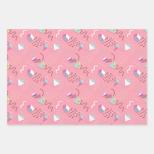 Geometrien und Squiggles der 90er Jahre Geschenkpapier Set (Vorderseite 3)