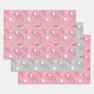 Geometrien und Squiggles der 90er Jahre Geschenkpapier Set