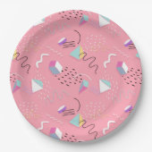 Geometrien und Squiggles der 90er Jahre Pappteller (Vorderseite)