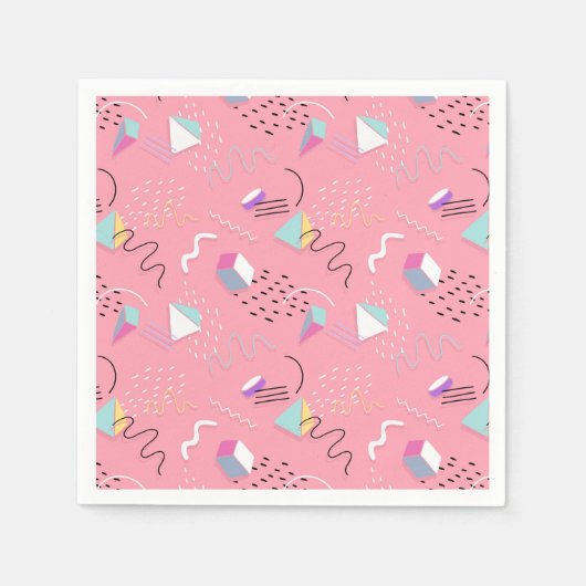 Geometrien und Squiggles der 90er Jahre Serviette (Vorderseite)