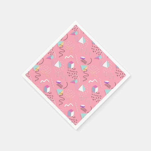 Geometrien und Squiggles der 90er Jahre Serviette (Ecke)