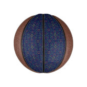 Geometrisblau Mini Basketball (Vertikal)