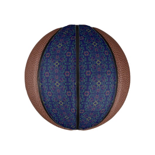 Geometrisblau Mini Basketball (Vertikal)