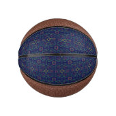 Geometrisblau Mini Basketball (Vorderseite)