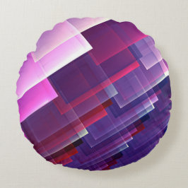 Geometrisblau Rundes Kissen