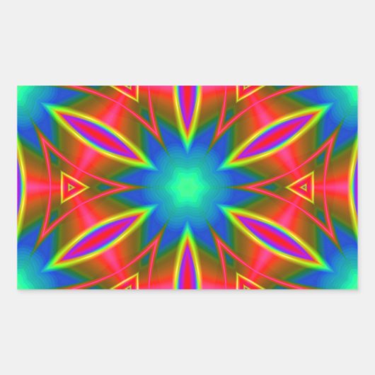 Geometrisch 160614 (01) rechteckiger aufkleber (Vorderseite)