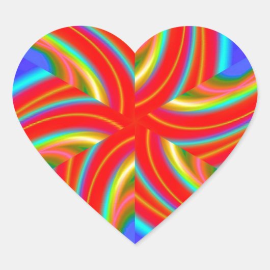 Geometrisch 160614 (04) Herz-Aufkleber (Vorderseite)