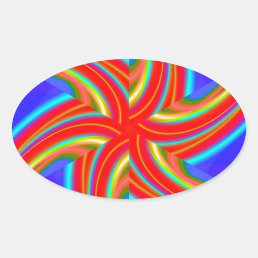 Geometrisch 160614 (04) ovaler aufkleber (Vorderseite)