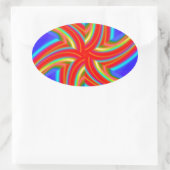 Geometrisch 160614 (04) ovaler aufkleber (Tasche)