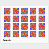 Geometrisch 160614 (04) quadratischer aufkleber (Blatt)