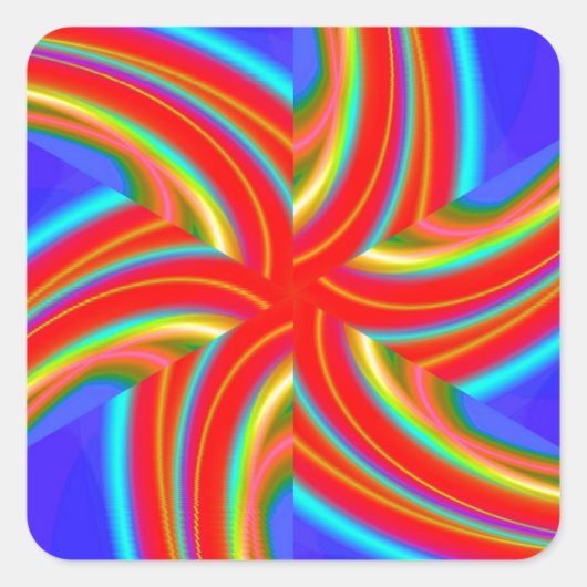 Geometrisch 160614 (04) quadratischer aufkleber (Vorderseite)